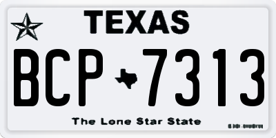 TX license plate BCP7313