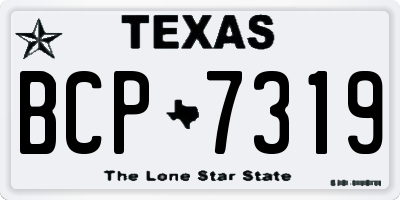 TX license plate BCP7319