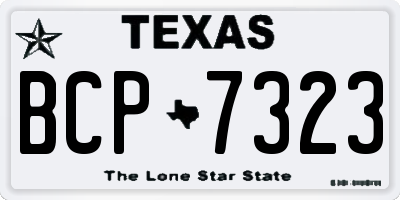 TX license plate BCP7323