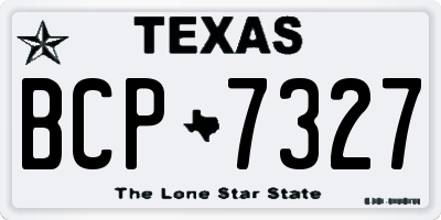 TX license plate BCP7327