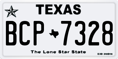 TX license plate BCP7328
