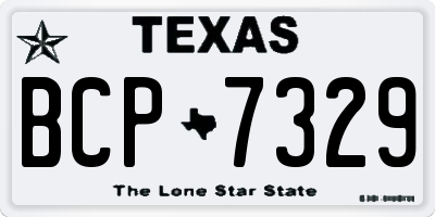 TX license plate BCP7329
