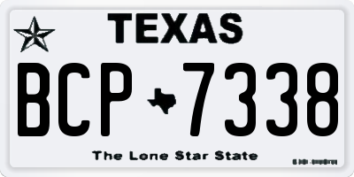 TX license plate BCP7338