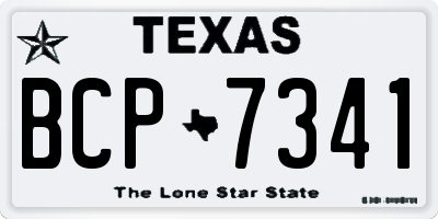 TX license plate BCP7341