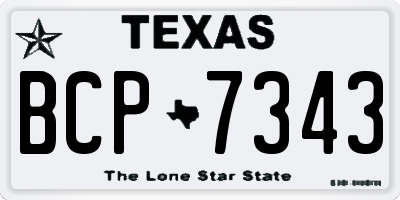 TX license plate BCP7343