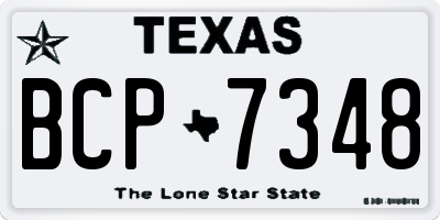 TX license plate BCP7348