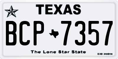 TX license plate BCP7357
