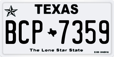 TX license plate BCP7359