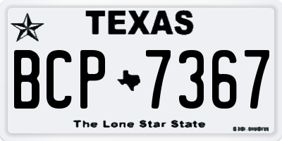 TX license plate BCP7367