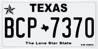 TX license plate BCP7370