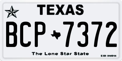TX license plate BCP7372