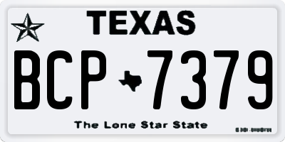 TX license plate BCP7379