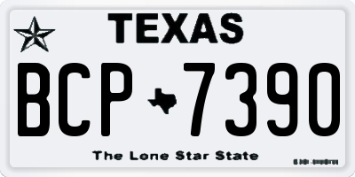 TX license plate BCP7390