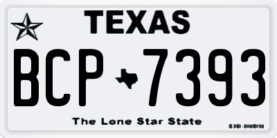 TX license plate BCP7393