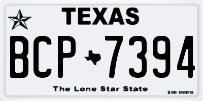 TX license plate BCP7394