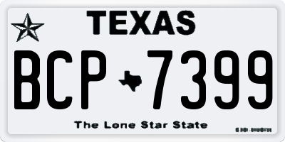 TX license plate BCP7399