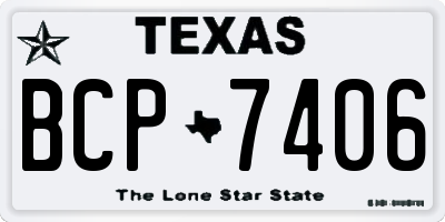 TX license plate BCP7406
