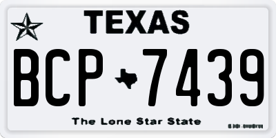 TX license plate BCP7439