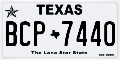 TX license plate BCP7440