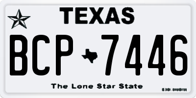 TX license plate BCP7446