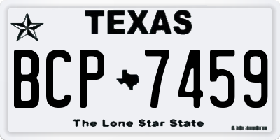 TX license plate BCP7459