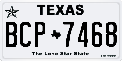 TX license plate BCP7468