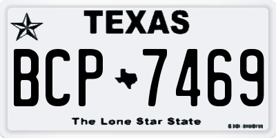 TX license plate BCP7469