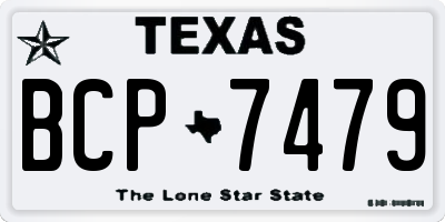 TX license plate BCP7479