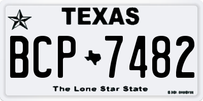 TX license plate BCP7482