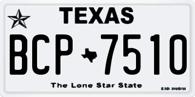 TX license plate BCP7510