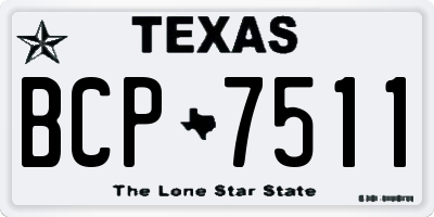 TX license plate BCP7511