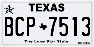 TX license plate BCP7513