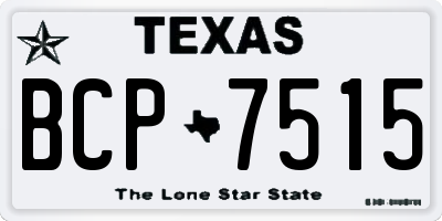 TX license plate BCP7515