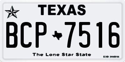 TX license plate BCP7516