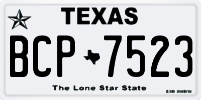 TX license plate BCP7523