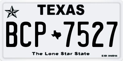 TX license plate BCP7527