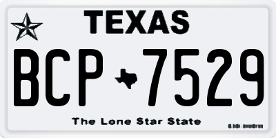 TX license plate BCP7529