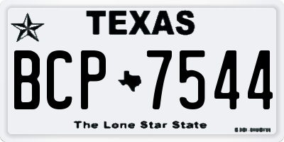 TX license plate BCP7544