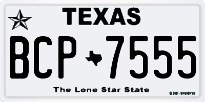 TX license plate BCP7555