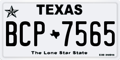 TX license plate BCP7565