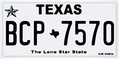 TX license plate BCP7570