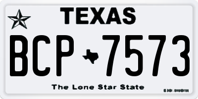 TX license plate BCP7573