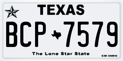 TX license plate BCP7579