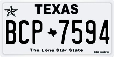 TX license plate BCP7594