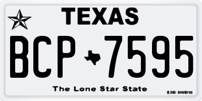 TX license plate BCP7595