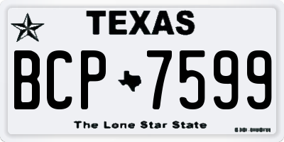 TX license plate BCP7599