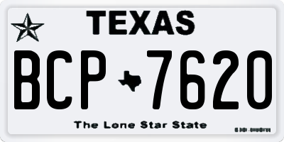 TX license plate BCP7620