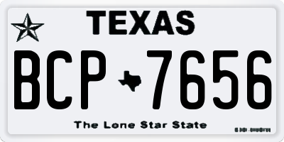 TX license plate BCP7656