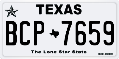 TX license plate BCP7659