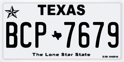 TX license plate BCP7679